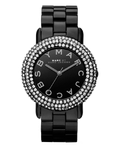 Marc Jacobs Marci Black Dial Black Steel Dial Strap Watch for Women - MBM3193