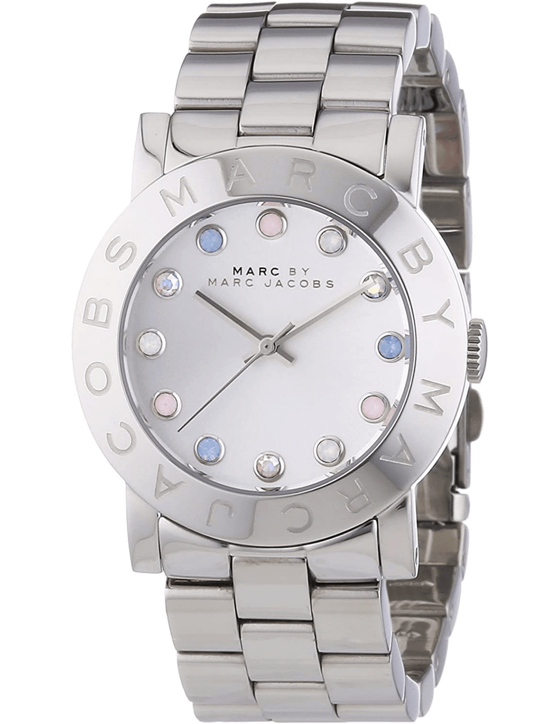 Marc Jacobs Amy Dexter Silver Dial Silver Steel Strap Watch for Women - MBM3214