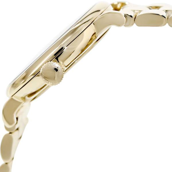 Marc Jacobs Baker White Dial Gold Steel Strap Watch for Women - MBM3247