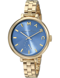Marc Jacobs Sally Blue Dial Gold Steel Strap Watch for Women - MBM3366