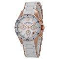 Marc Jacobs Rock Chronograph White Dial White Silicone Strap Watch for Women - MBM2547