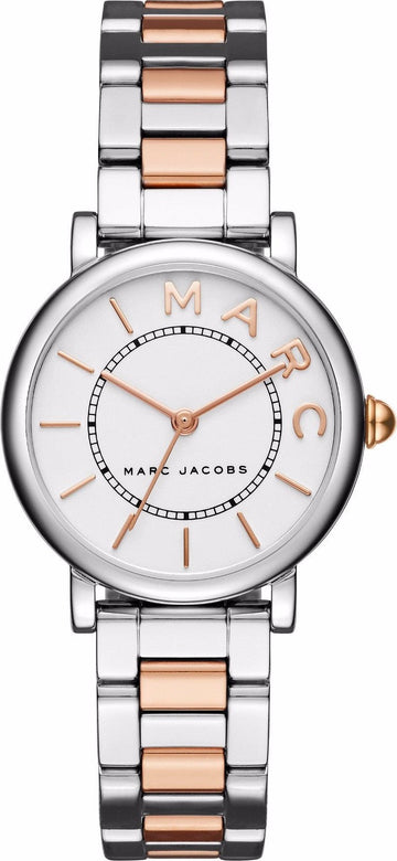 Marc Jacobs Roxy White Dial Two Tone Steel Strap Watch for Women - MJ3553