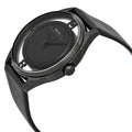 Marc Jacobs Tether Transparent Black Dial Black Leather Strap Watch for Women - MBM1379