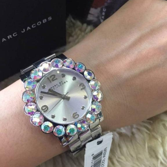 Marc Jacobs Amy Silver Dial Silver Steel Strap Watch for Women - MBM3222