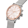 Maserati Epoca White Dial Chronograph Silver Mesh Bracelet Watch For Men - R8873618009