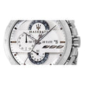 Maserati Ingegno Chronograph White Dial Silver Steel Strap Watch For Men - R8873619004