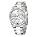 Maserati Competizione Chronograph White Dial Silver Steel Strap Watch For Men - R8853100017