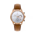 Maserati Ricordo Chronograph Silver Dial Brown Leather Strap Watch For Men - R8871633002