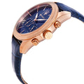 Maserati Traguardo Chronograph Blue Dial Blue Leather Strap Watch for Men - R8871612015
