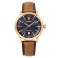 Maserati Epoca Blue Dial Brown Leather Strap Watch For Men - R8851118001