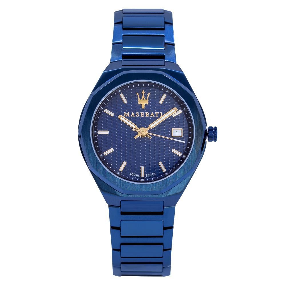 Maserati Guilloche Blue Edition 42mm Stainless Steel Watch For Men - R8853141001