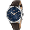 Maserati Epoca Chronograph Blue Dial Brown Leather Strap Watch For Men - R8871618014
