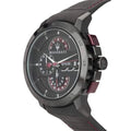 Maserati Ingegno Chronograph Black Dial Black Leather Strap Watch For Men - R8871619003