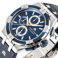 Maurice Lacroix Aikon Chronograph Blue Dial Blue Leather Strap Watch For Men - AI1018-SS001-432-4