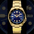 Seiko 5 Sports US Special Edition Automatic Blue Dial Gold Steel Strap Watch For Men - SRPK20