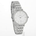 Fossil Jacqueline White Dial Silver Steel Strap Watch for Women - ES3545