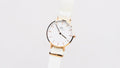 Daniel Wellington Classic Petite Dover White Dial White Nylon Strap Watch For Women - DW00100311