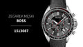 Hugo Boss Driver Black Dial Black Leather Strap Watch for Men -1513087