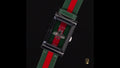 Gucci G Frame Quartz Green & Red Mother of Pearl Dial Multicolor Leather Strap Watch For Women - YA147408