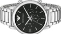 Emporio Armani Luigi Black Dial Silver Steel Strap Watch For Men - AR1894