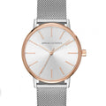 Armani Exchange Lola Analog White Dial Silver Mesh Strap Watch For Women - AX5537
