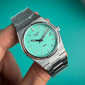 Tissot PRX Quartz Light Green Dial Silver Steel Strap Watch for Men - T137.410.11.091.01