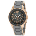 Marc Jacobs Rock Chronograph Grey Dial Grey Silicone Strap Watch for Women - MBM2550