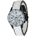Marc Jacobs Rock Chronograph White Dial White Silicone Strap Watch for Women - MBM2574