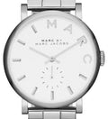 Marc Jacobs Baker White Dial Silver Steel Strap Watch for Women - MBM3242