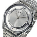 Marc Jacobs Tether Transparent Silver Dial Silver Steel Strap Watch for Women - MBM3412