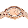 Marc Jacobs Tether Transparent Rose Gold Dial Rose Gold Steel Strap Watch for Women - MBM3414