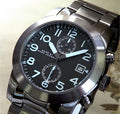 Marc Jacobs Larry Chronograph Black Dial Gunmetal Grey Steel Strap Watch for Men - MBM5031