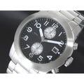 Marc Jacobs Larry Chronograph Black Dial Silver Steel Strap Watch for Men - MBM5050
