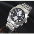 Marc Jacobs Larry Chronograph Black Dial Silver Steel Strap Watch for Men - MBM5050