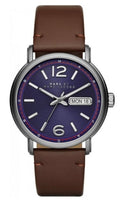 Marc Jacobs Fergus Blue Dial Brown Leather Strap Watch for Men - MBM5078
