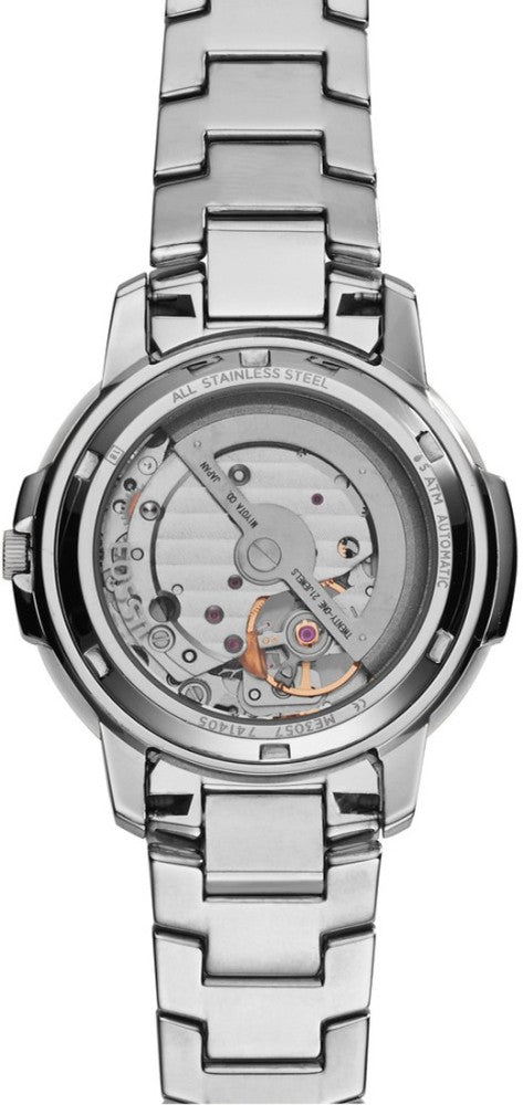 Fossil Architect Automatic Silver Dial Silver Steel Strap Watch for Women - ME3057