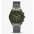 Michael Kors Lennox Chronograph Black Dial Black Steel Strap Watch For Men - MK9146