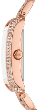 Michael Kors Emery Three-Hand Crystals Silver Dial Rose Gold Steel Strap Watch for Women - MK4641