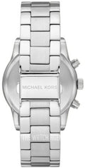Michael Kors Ritz Chronograph Crystals Silver Dial Silver Steel Strap Watch For Women - MK7301
