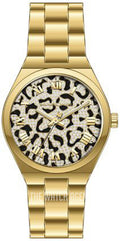 Michael Kors Lennox Three-Hand Gold Dial Gold Steel Strap Watch for Women - MK7500