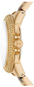 Michael Kors Tibby Multifunction Gold Dial Gold Steel Strap Watch For Women - MK7292
