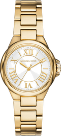 Michael Kors Camille Quartz White Dial Gold Steel Strap Watch For Women - MK7255