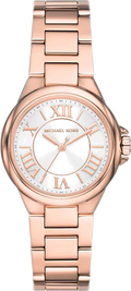 Michael Kors Camille Quartz White Dial Rose Gold Steel Strap Watch For Women - MK7256