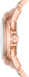 Michael Kors Camille Chronograph White Dial Rose Gold Steel Strap Watch For Women - MK7271