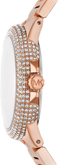 Michael Kors Camille Analog Pink Dial Rose Gold Steel Strap Watch for Women - MK7340