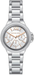 Michael Kors Camille Chronograph White Dial Silver Steel Strap Watch For Women - MK7198