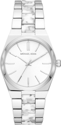 Michael Kors Channing Quartz White Dial Two Tone Steel Strap Watch For Women - MK6649
