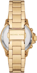 Michael Kors Everest Chronograph White Dial Gold Steel Strap Watch For Women - MK7212