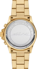 Michael Kors Everest Chronograph Crystals Gold Dial Gold Steel Strap Watch For Women - MK7254