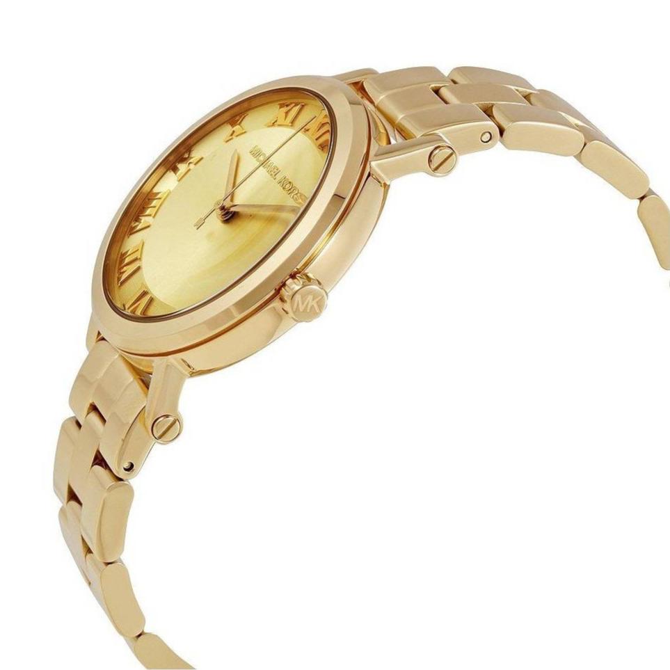 Michael Kors Norie Gold Dial Gold Steel Strap Watch for Women - MK3560